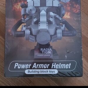 Fall Out Power Armor Helmet Building Block Toy - Gray